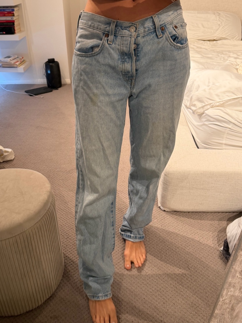 Vintage Levi's Light Blue Straight Leg Women's Jeans